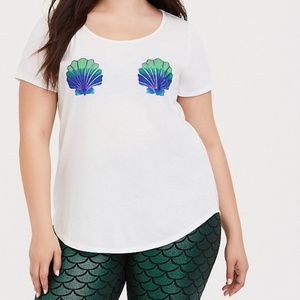 Torrid White Seashell Costume T-shirt- Size 2